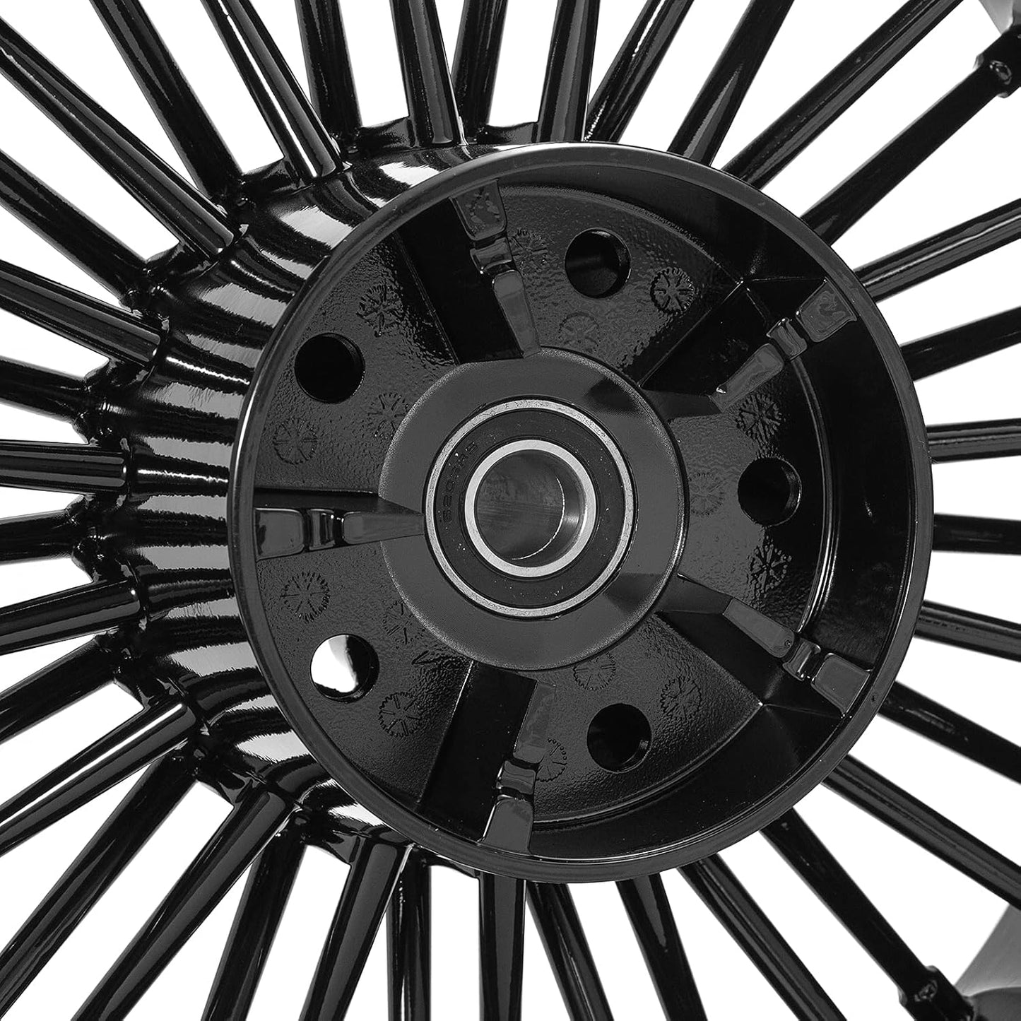 18 Inch Gloss Black Rear Wheel Rim Fat King Spokes Tubeless for Harley Touring FLHR FLHRC Road King FLHX FLHXSE Street Glide FLTR Road Glide FLHT Electra Glide FLHTK Ultra Limited 2009-2023
