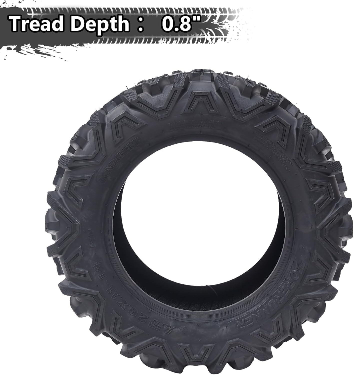 26X9-14 Atv Utv Off-Road Tires All Terrain, 6PR Front & Rear Mud Sand Snow Tubeless Tires - Pair of 2