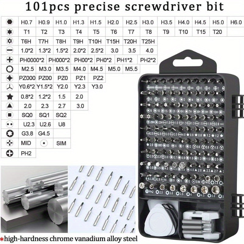 122 In 1 Precision Screwdriver Set, Electronics Magnetic Repair Tool Kit With Case For Repair Computer, IPhone, PC, Cellphone, Laptop, Switch, PS4, Game Console, Watch, Glasses Etc