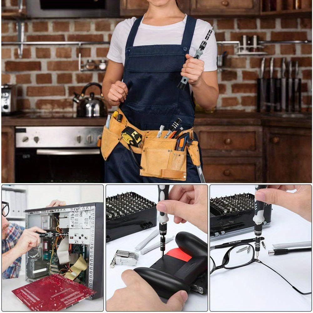 122 In 1 Precision Screwdriver Set, Electronics Magnetic Repair Tool Kit With Case For Repair Computer, IPhone, PC, Cellphone, Laptop, Switch, PS4, Game Console, Watch, Glasses Etc