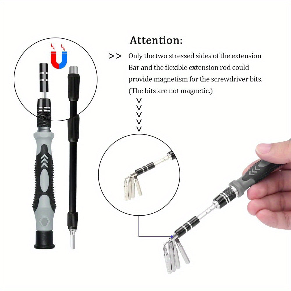 122 In 1 Precision Screwdriver Set, Electronics Magnetic Repair Tool Kit With Case For Repair Computer, IPhone, PC, Cellphone, Laptop, Switch, PS4, Game Console, Watch, Glasses Etc