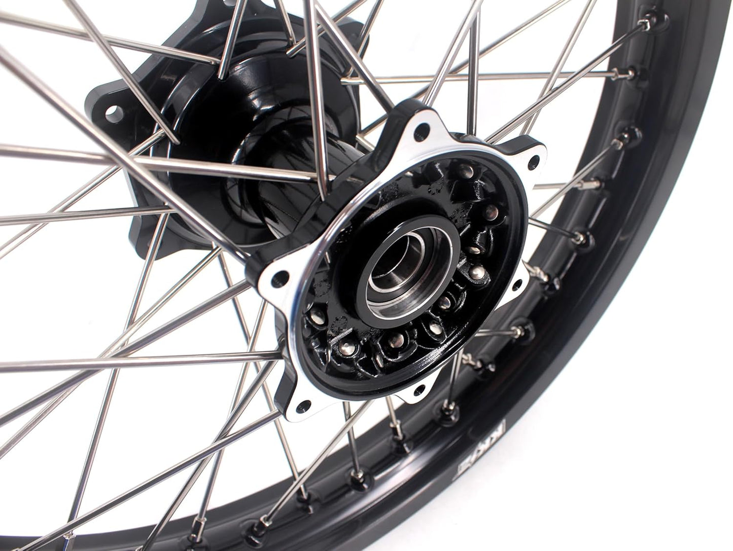 21/19 MX Casting Off-Road Wheels Rims Compatible with YAMAHA YZ125 YZ250 YZ250F YZ450F 2003-2024 Black Hub/Rim