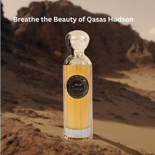 Qasas Hudson Eau De Parfum, Unisex Fragrance with Raspberry, Apricot and Sandalwood, 3.4 fl.oz