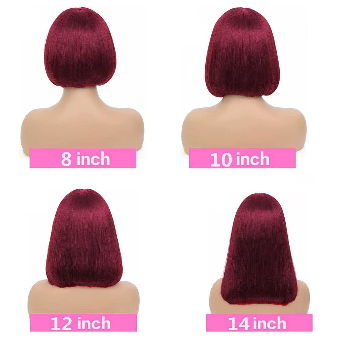 Wear and Go Glueless Bob Wig Human Hair Pre Plucked Pre Cut 180% Density 5x5 HD Transparent Lace Front Wigs Human Hair for Black Women Short Straight Bob Wigs No Glue Lace Closure Wigs 10 Inch