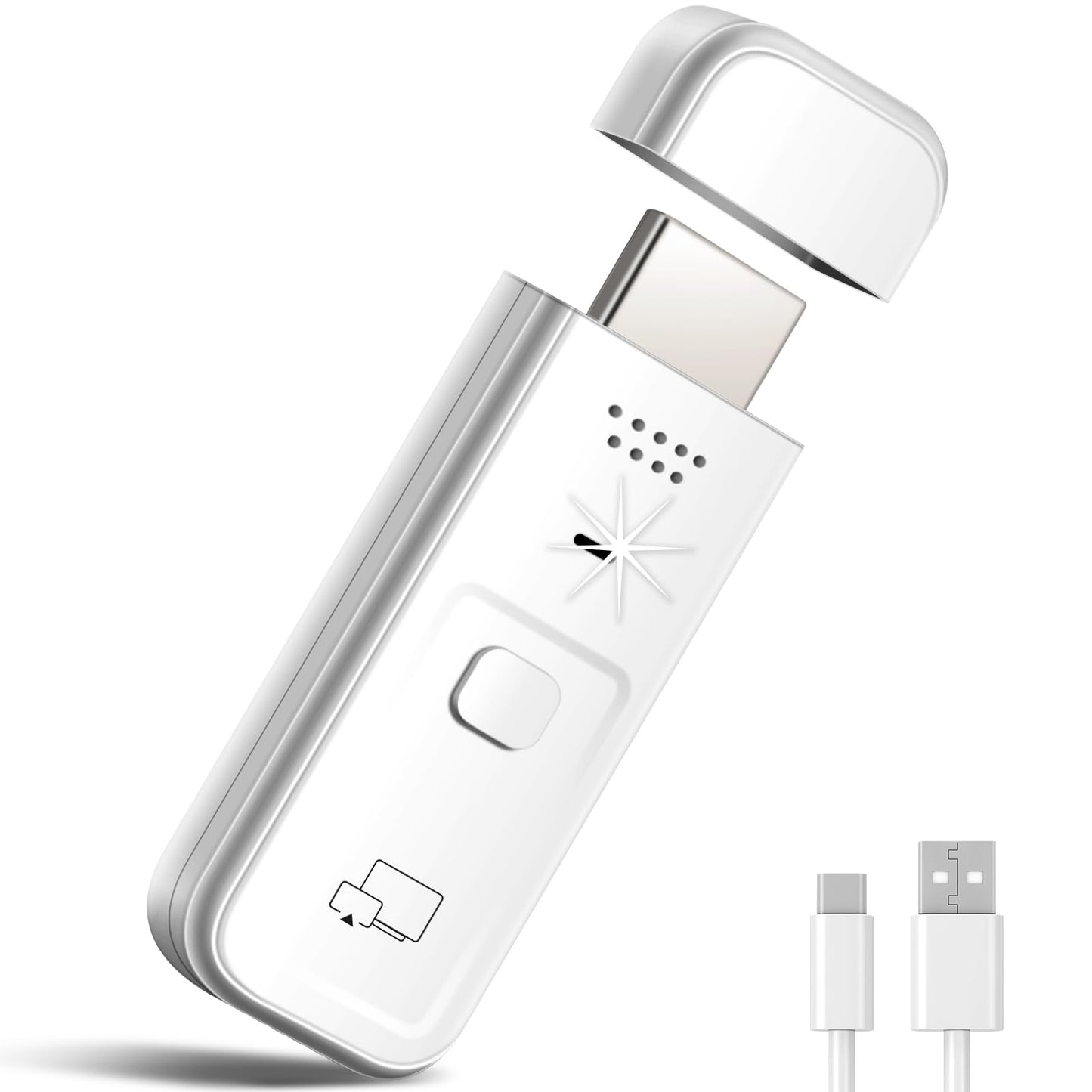 Wireless HDMI Display Dongle Adapter 2025, 1080P Plug & Play HDMI Extender Wireless Receiver for Smartphone/PC/Laptop to TV/Monitor/Projector, HD Streaming Video/Audio/File, Airplay & Miracast Support