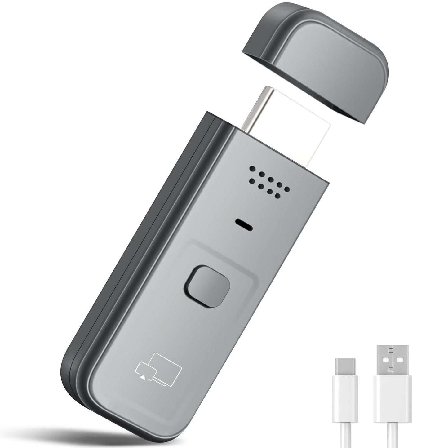 Wireless HDMI Display Dongle Adapter 2025, 1080P Plug & Play HDMI Extender Wireless Receiver for Smartphone/PC/Laptop to TV/Monitor/Projector, HD Streaming Video/Audio/File, Airplay & Miracast Support