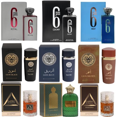 Premium Inspired Perfume Collection for Men, 3.4 Fl Oz each RANDOM 10 Bottles, Mixed Designer Fragrances | Cologne for Men | Arabe perfumes para Hombre (ANY 10 Perfumes Random pick)