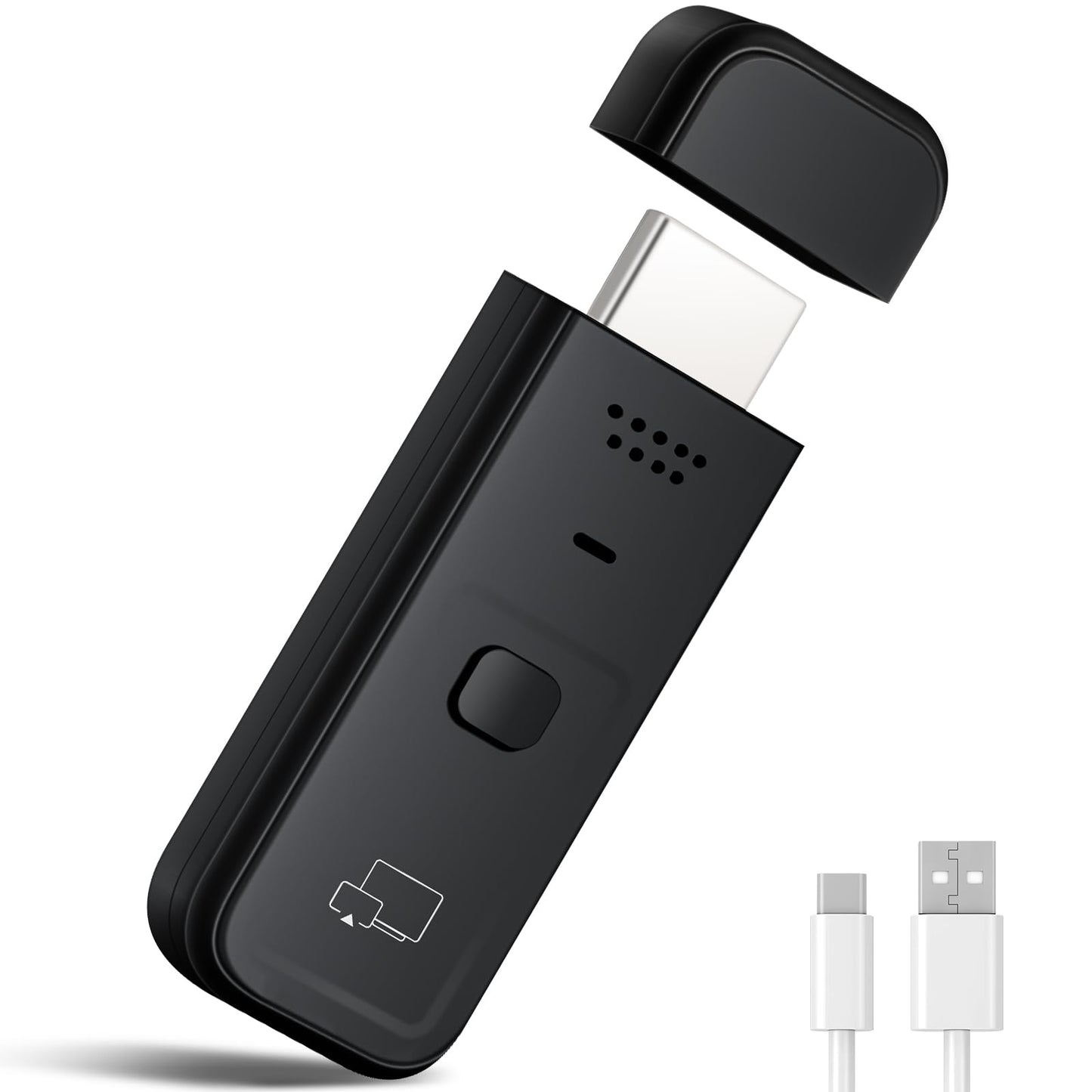Wireless HDMI Display Dongle Adapter 2025, 1080P Plug & Play HDMI Extender Wireless Receiver for Smartphone/PC/Laptop to TV/Monitor/Projector, HD Streaming Video/Audio/File, Airplay & Miracast Support