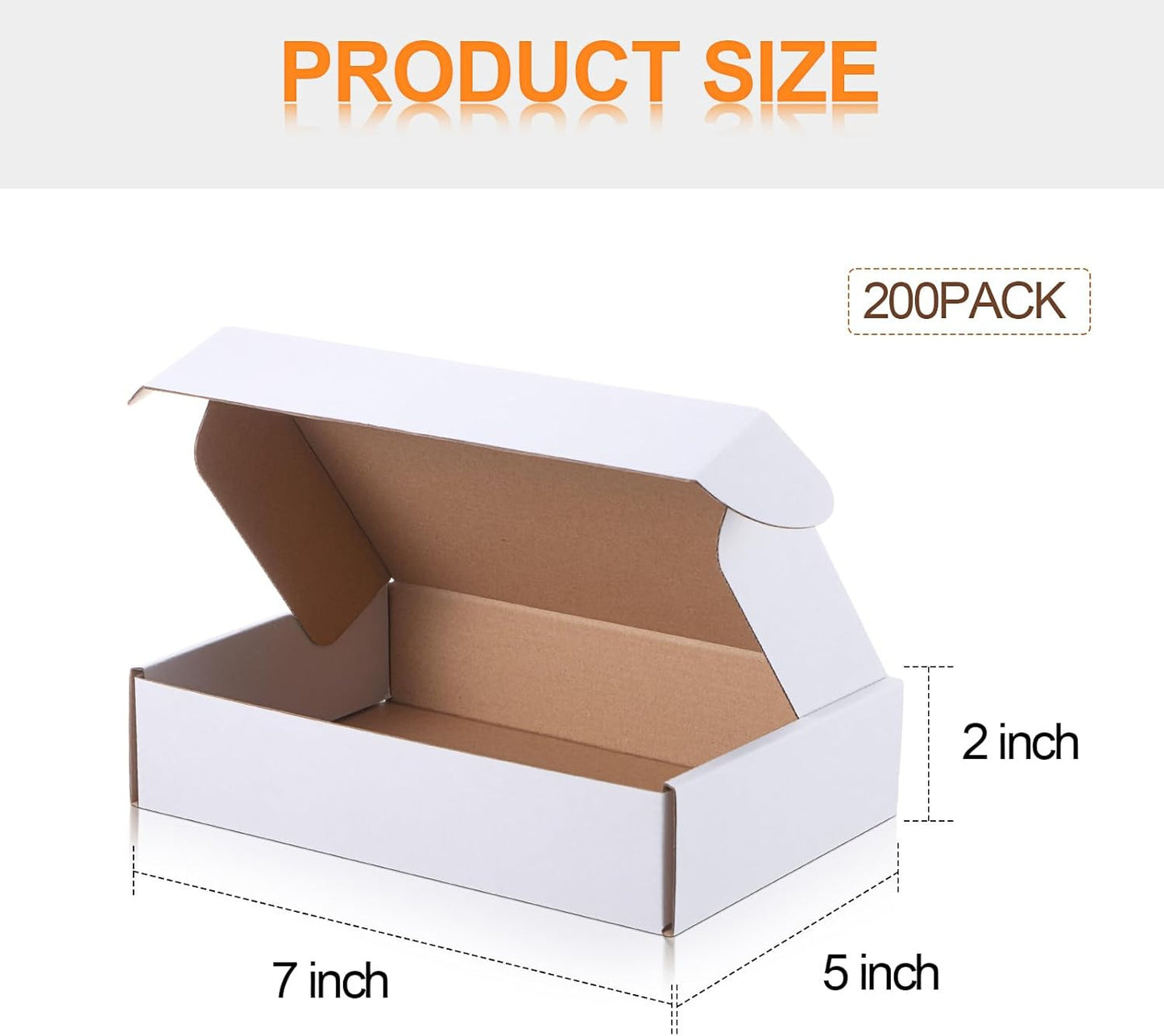 200 Pcs Shipping Boxes Corrugated Cardboard Mailer Boxes Packaging Present Gift