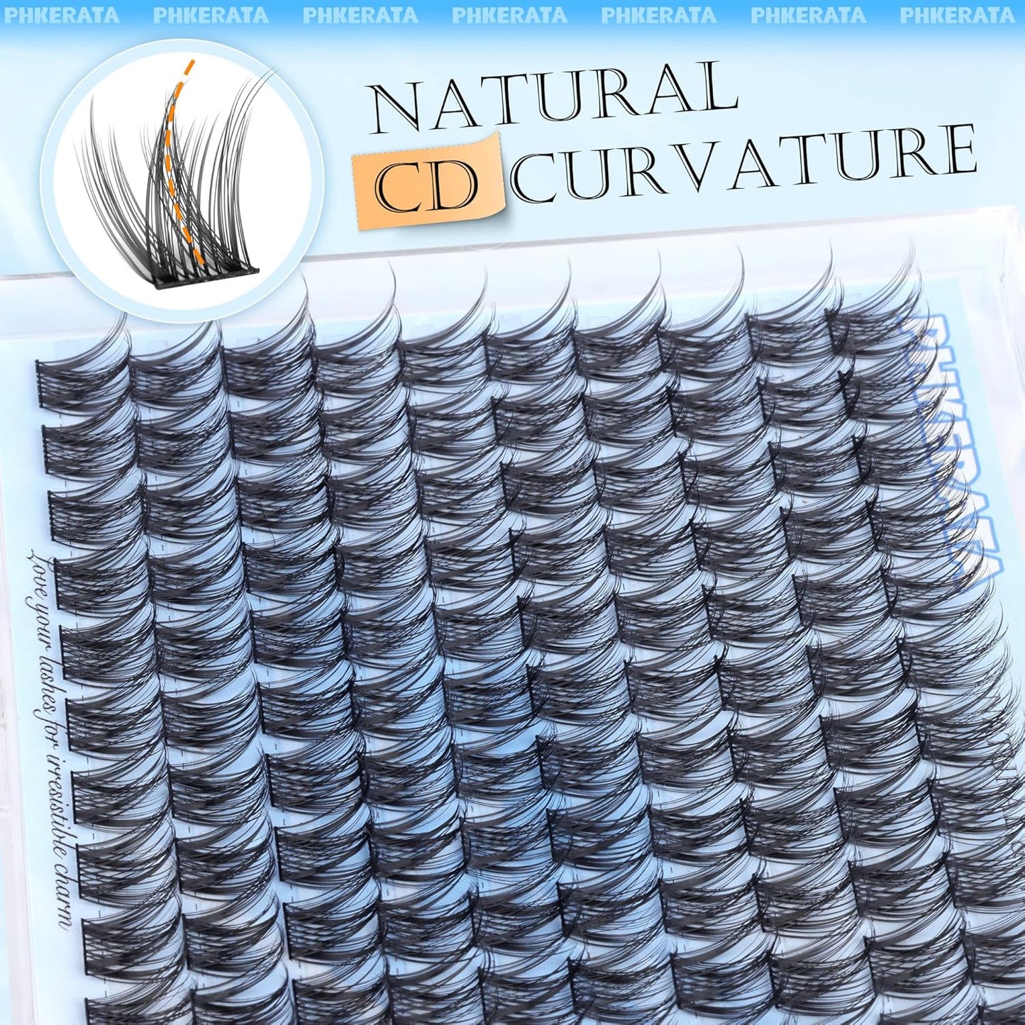 14Mm Natural Cluster Lashes Wispy Eyelash Clusters DIY Individual Lashes C Curva