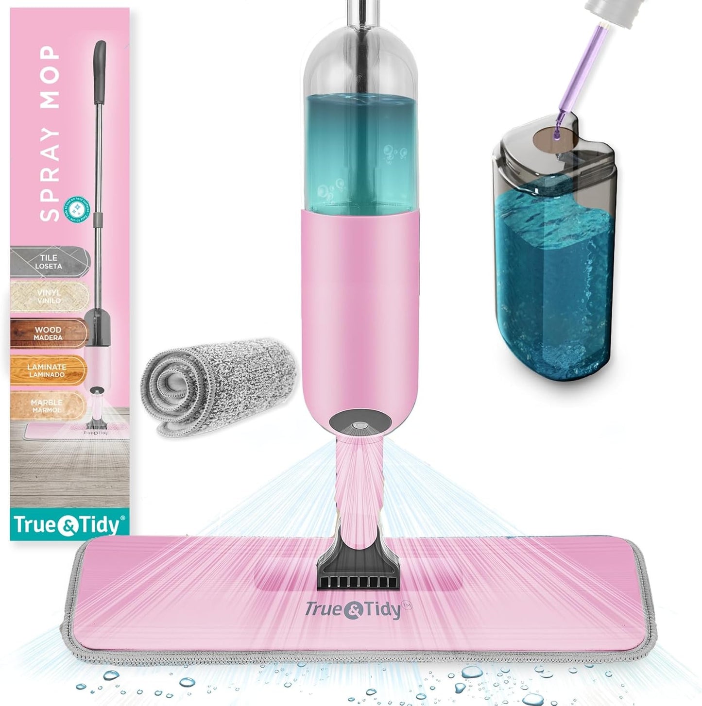 ® SPRAY-250 Multi-Surface Spray Mop with Refillable Water Bottle for Floor Clean