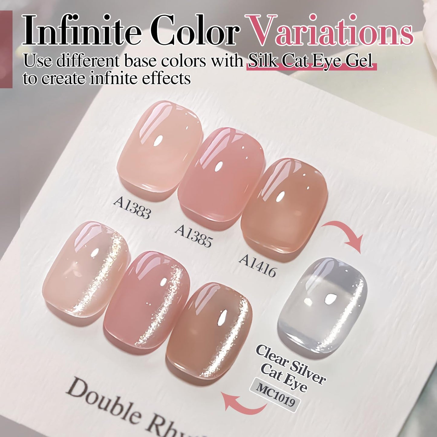 0.5 OZ Cat Eye Gel Polish with Magnet 15ML Holographic Glitter Shimmer Transluce