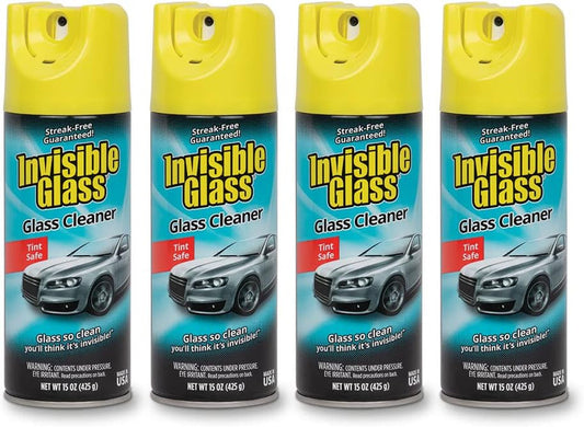 91163-4PK Premium Glass and Window Cleaner for Auto and Home Cleans Glass, Windo