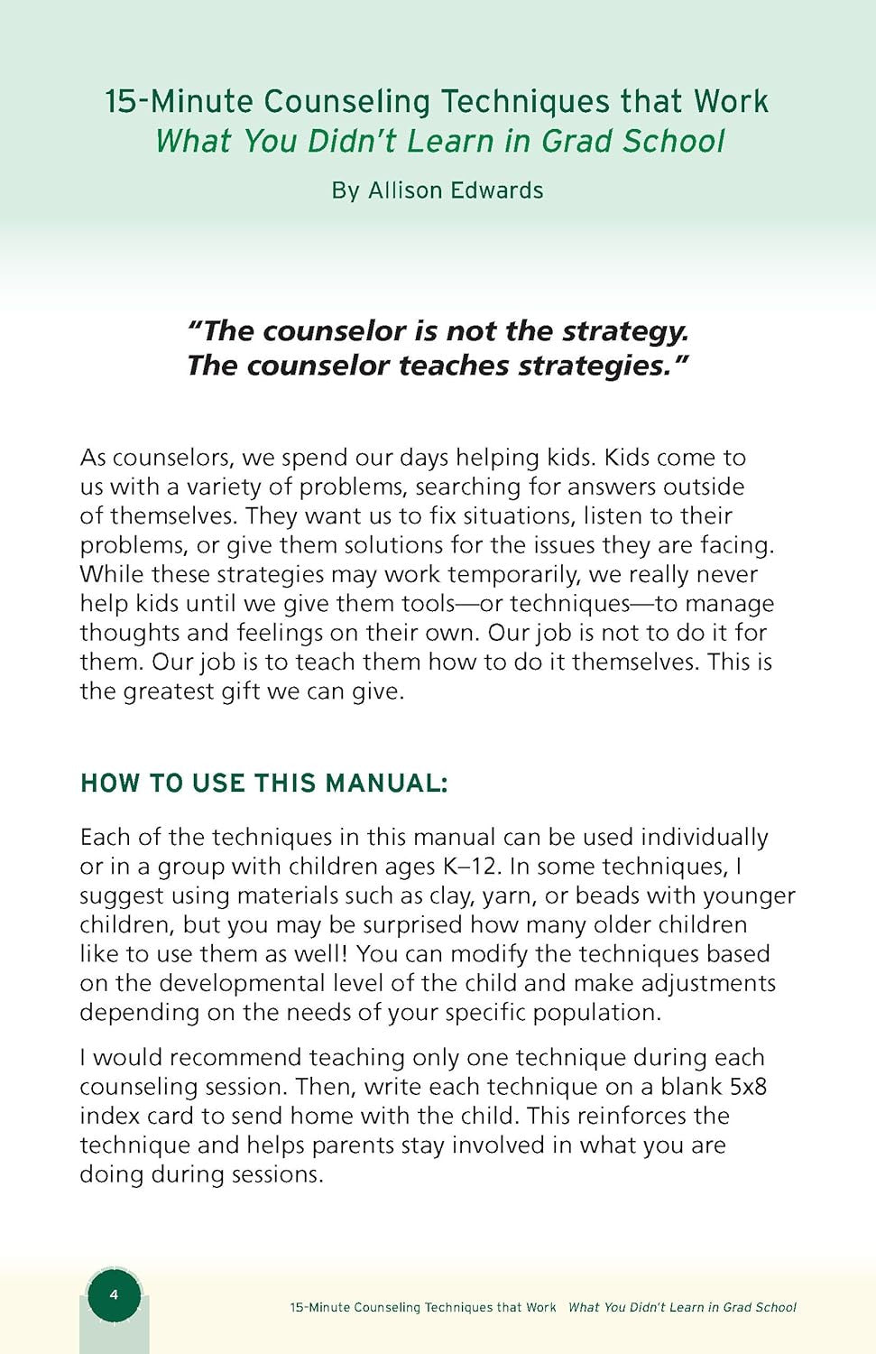 15-Minute Counseling Techniques That Work: What You Didn'T Learn in Grad School