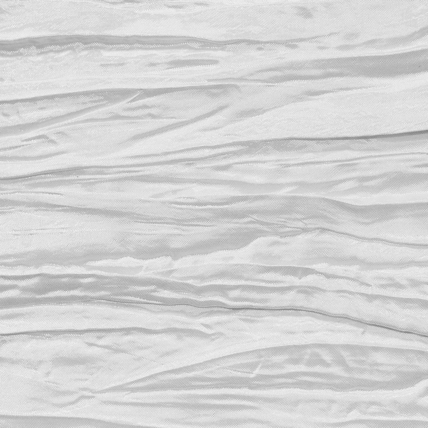 - 120 Inch round Crinkle Taffeta Tablecloth - White, Crushed Shiny Dining Table