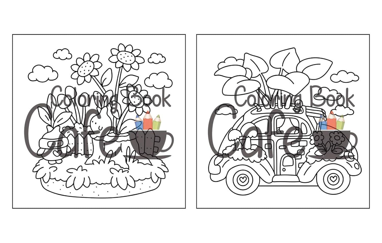 Tiny Gardens: Cute & Comfy Coloring Book for Adults and Teens Featuring Adorable