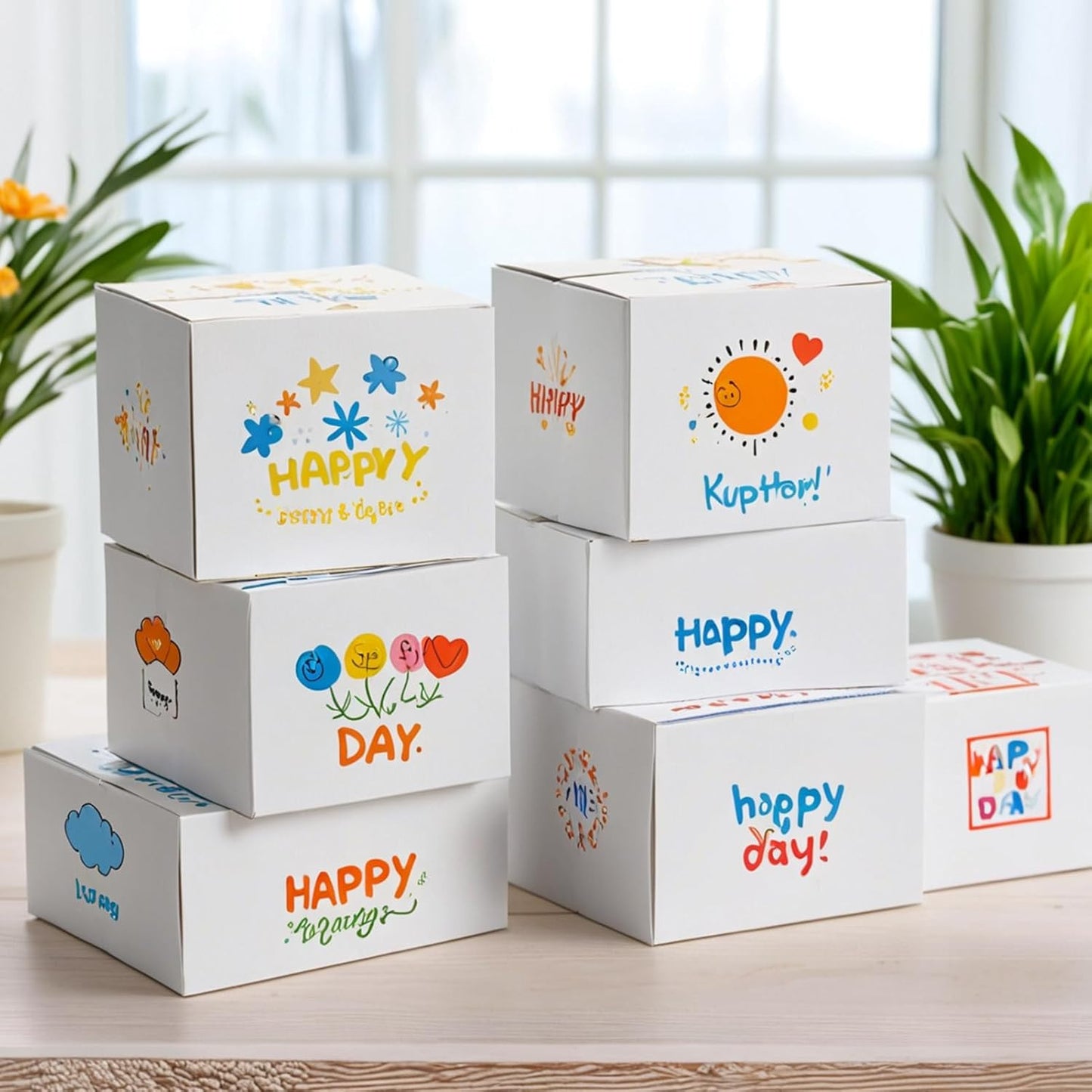 7X5X4 Shipping Boxes for Small Business,40 Pack White Corrugated Cardboard Box f