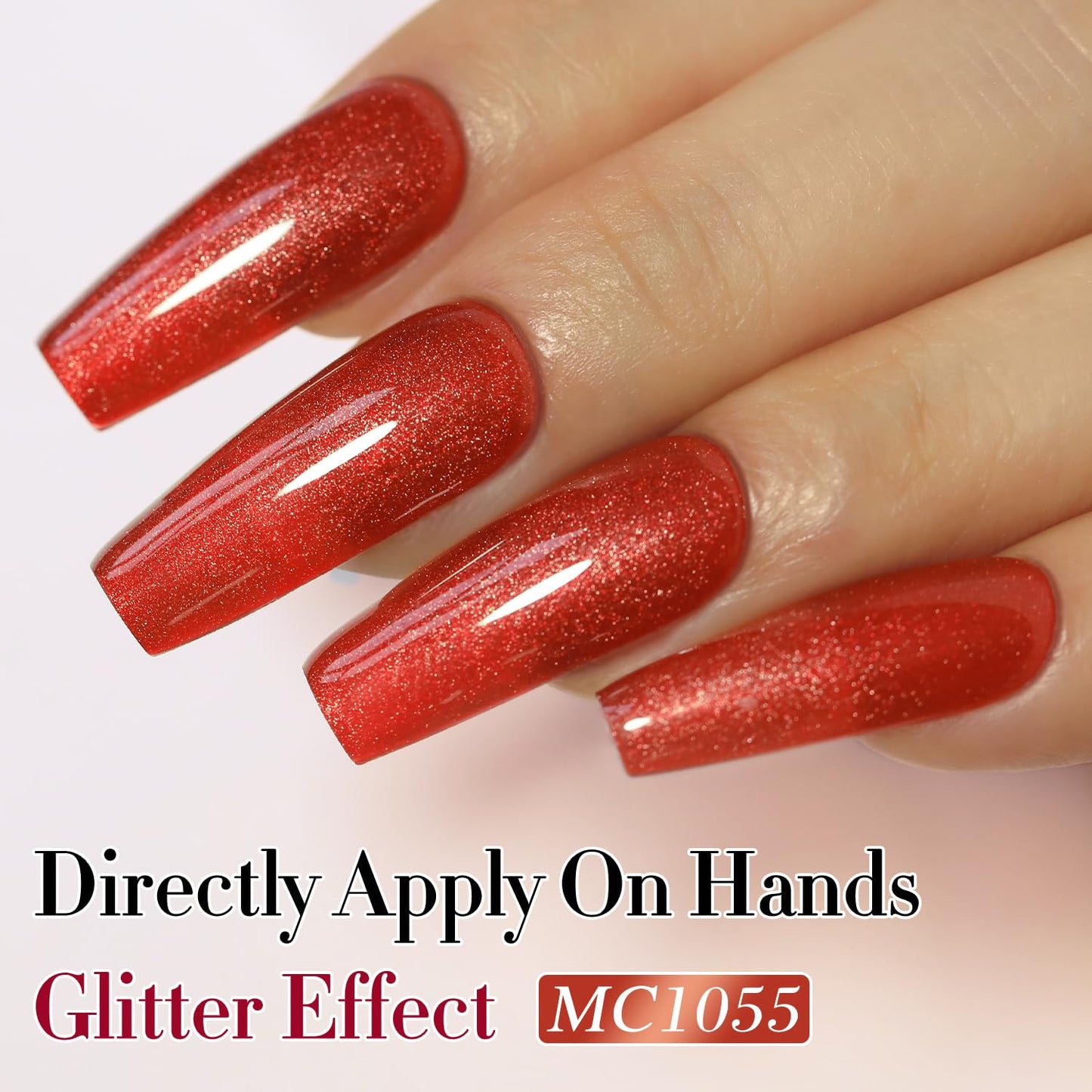 0.5 OZ Cat Eye Gel Polish with Magnet 15ML Holographic Glitter Shimmer Transluce