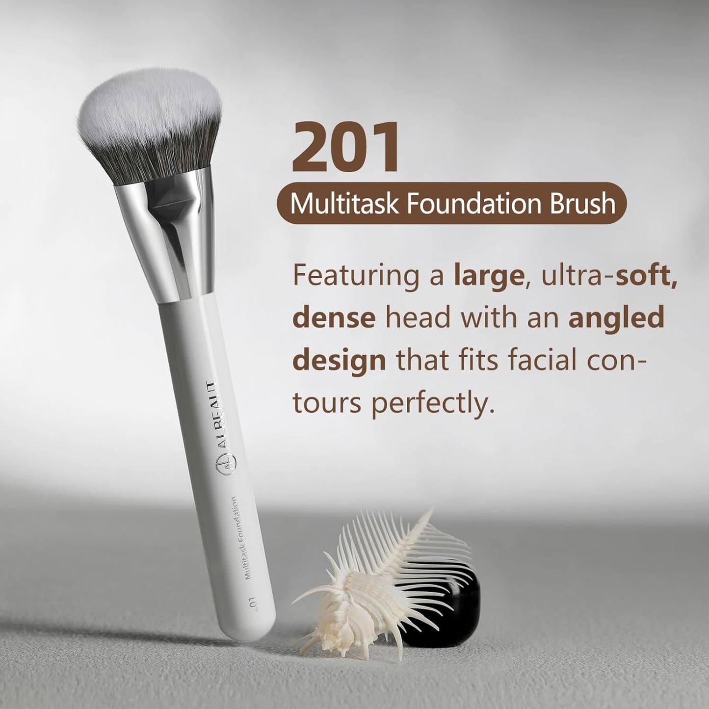 201 Angled Foundation Brush for Flawless Makeup Application Professional Liquid,