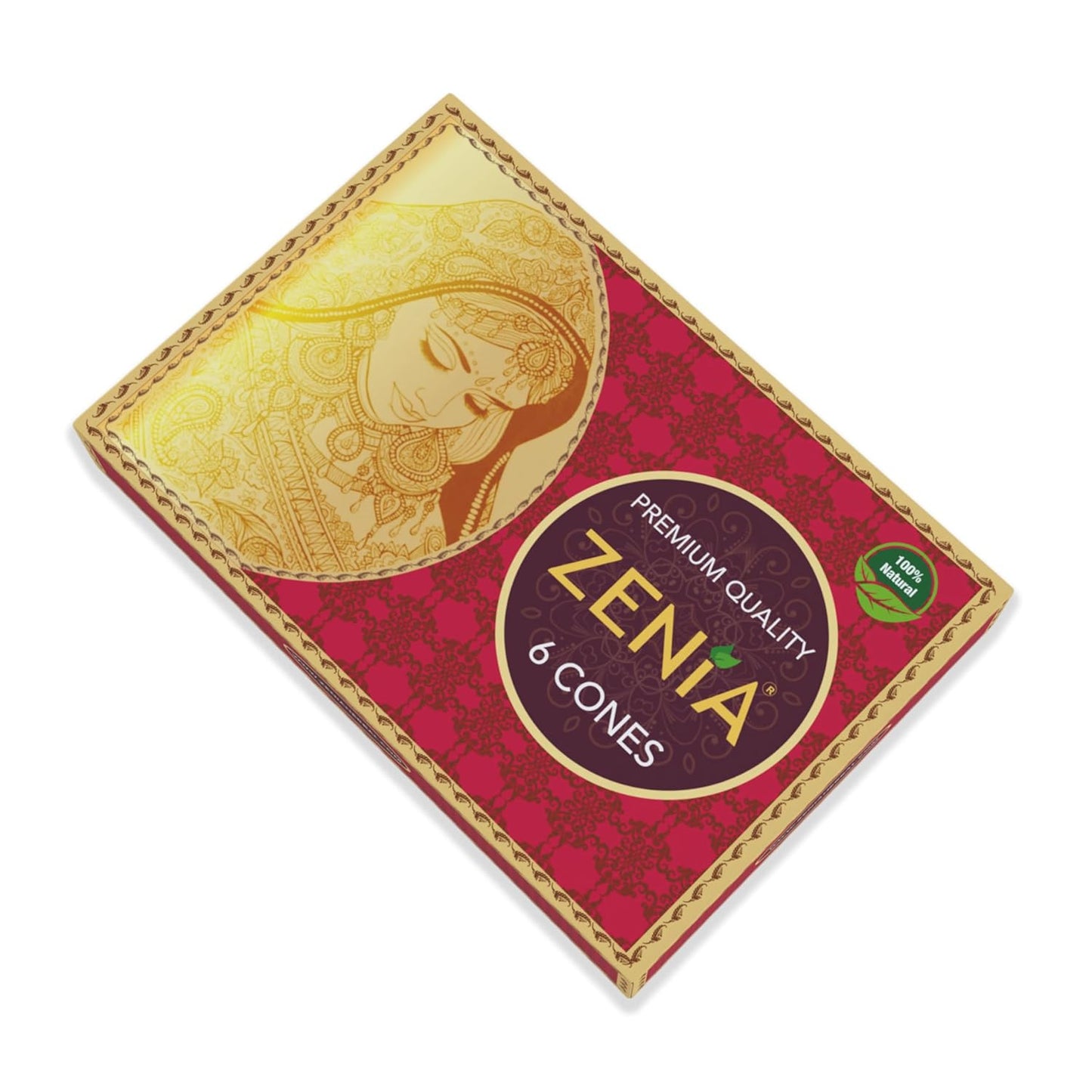 6 Pack 100% Natural Ready to Use Henna Paste Hair Color Hair Dye Cones Reddish B