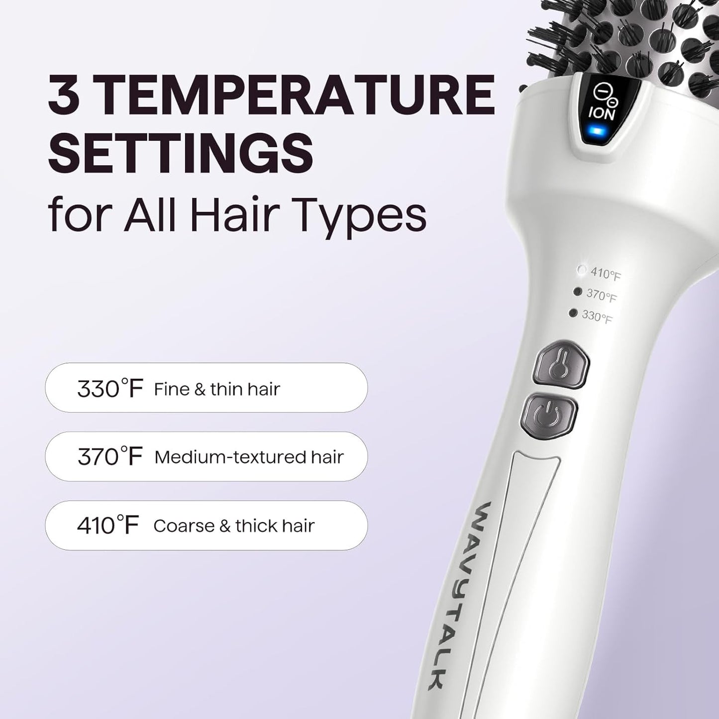 Thermal Brush, 1.5 Inch Ionic Thermal round Brush Makes Hair Smoother Get Natura