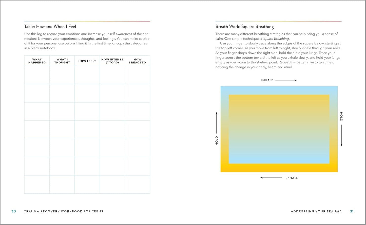 Trauma Recovery Workbook for Teens: Exercises to Process Emotions, Manage Sympto