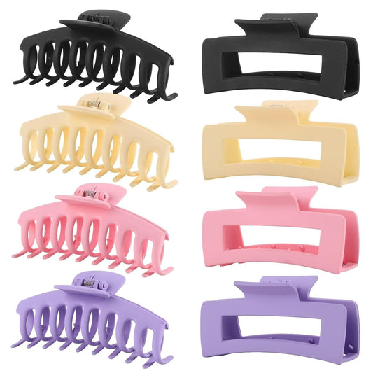 8 Pack Hair Clips for Women 4.3 Inch Large Hair Claw Clips for Women Thin Thick