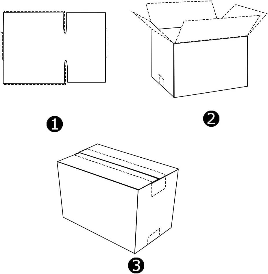 10X7X5 Inches Shipping Boxes Set of 25, White Corrugated Cardboard Box for Maili