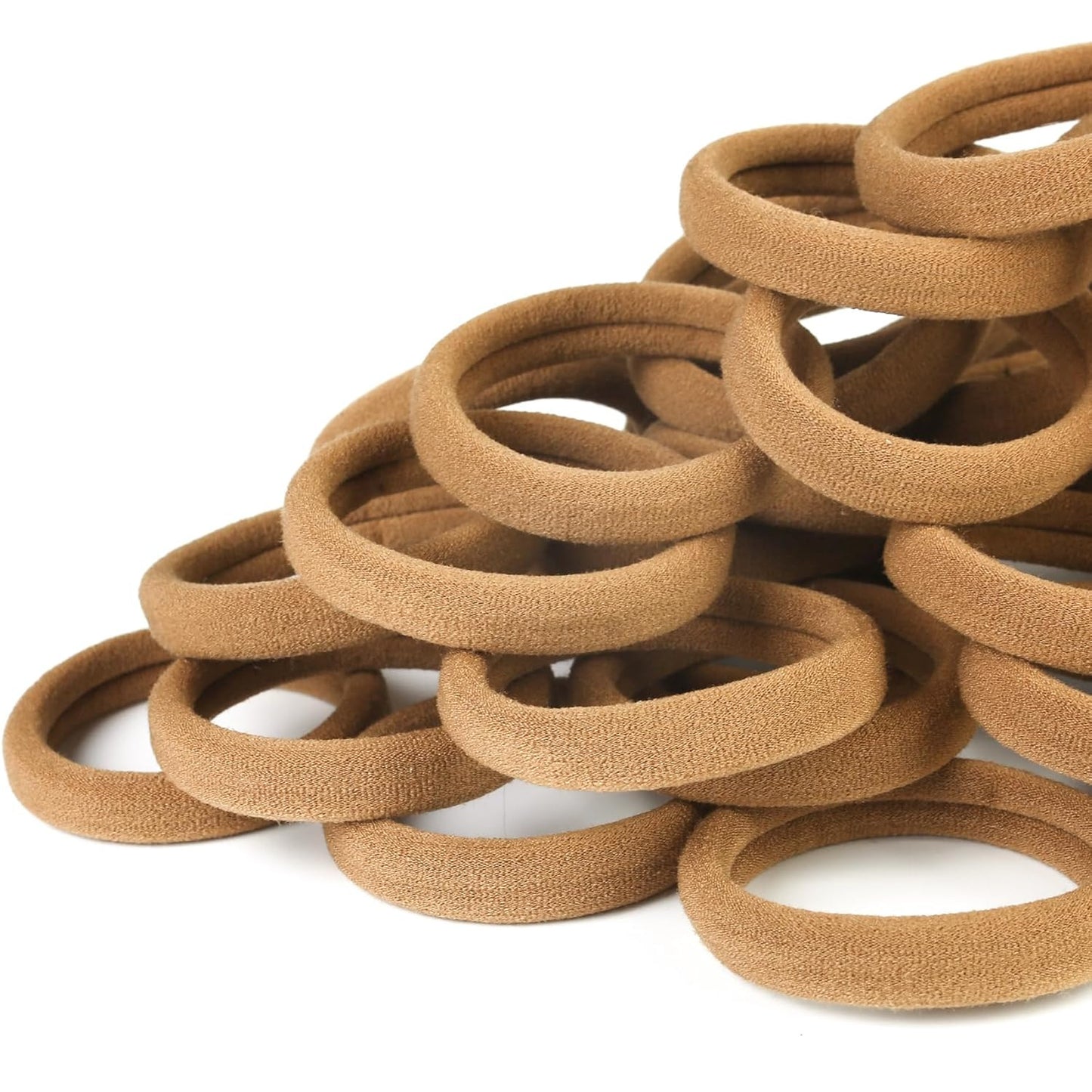 50PCS Seamless Hair Ties for Women Thick Hair, Soft Pony Tails, Large Elastic Ha