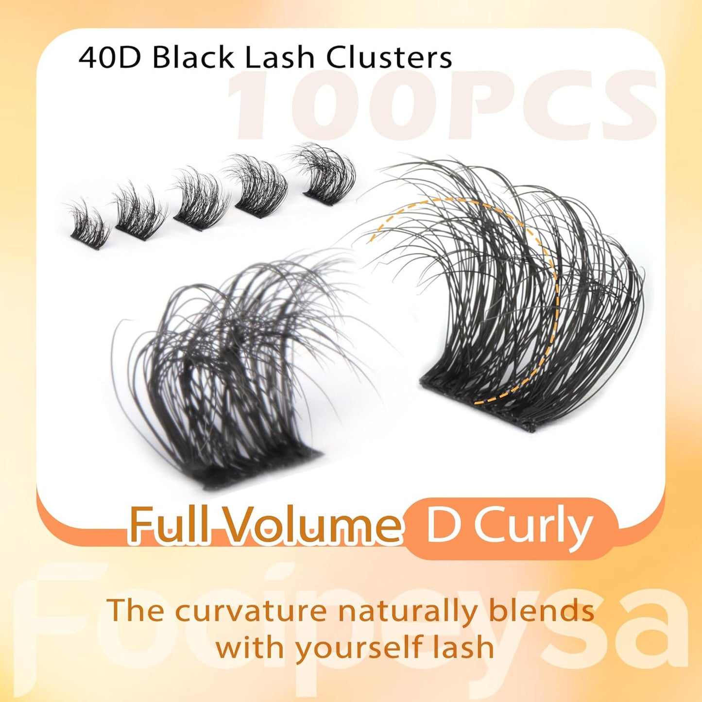Thick Lash Extension Kit Full Volume Lash Clusters 40P Eyelash Extension Kit DIY