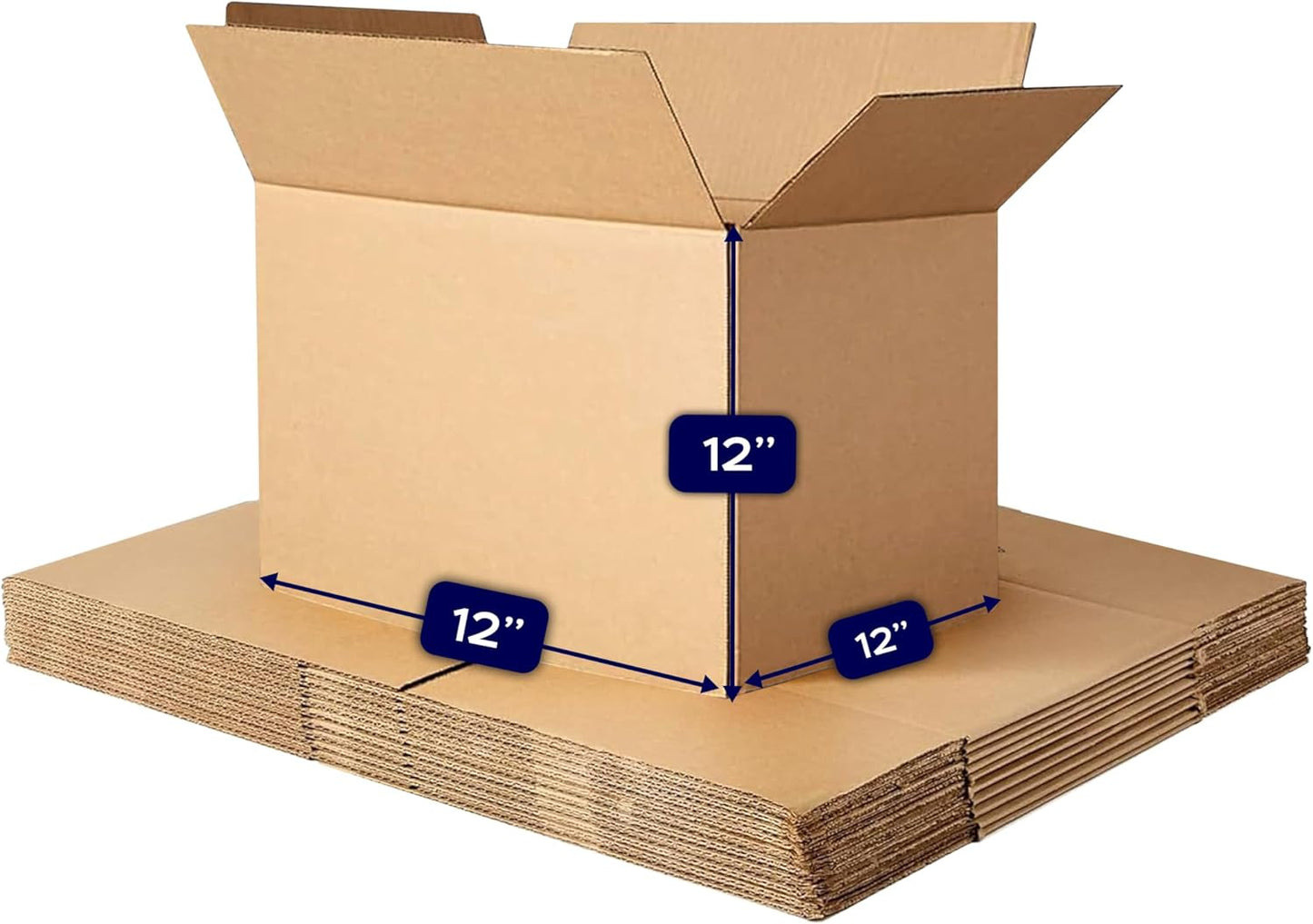 6 Pack Sturdy Cardboard Moving Boxes 12X12X12 – Durable Shipping, Packing, and S