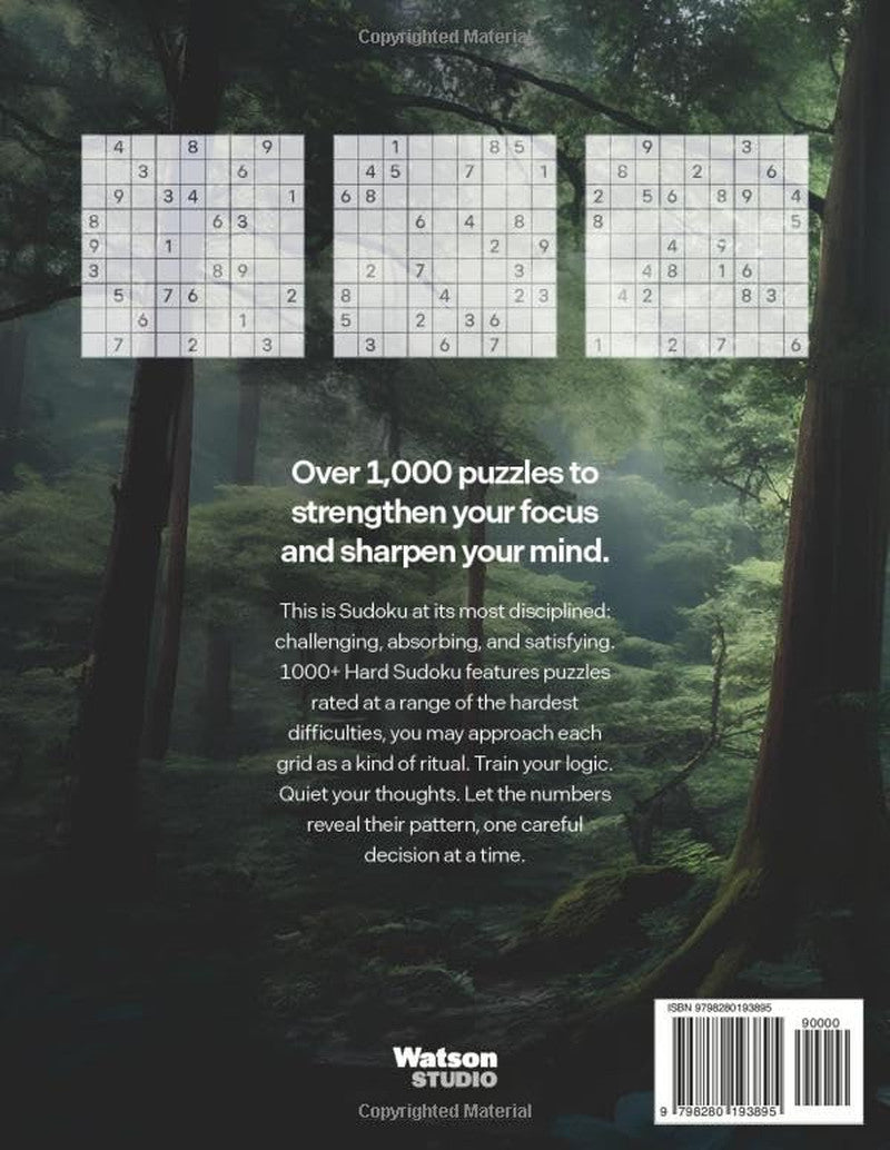 1000+ Hard Sudoku: Book 1: Challenging Puzzles with All Solutions Included