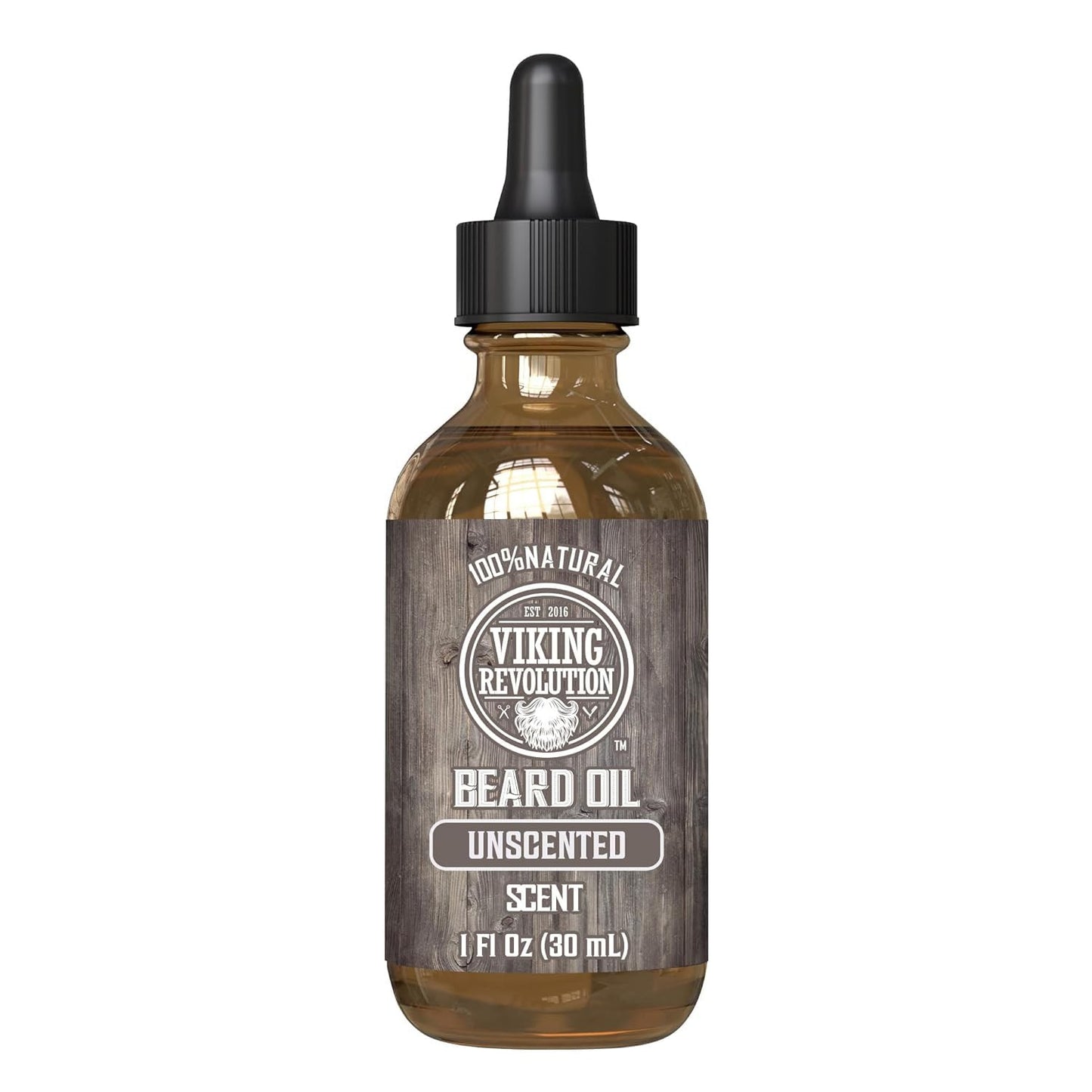 Unscented Beard Oil for Men - Natural Mens Beard Oil with Argan Oil and Jojoba O