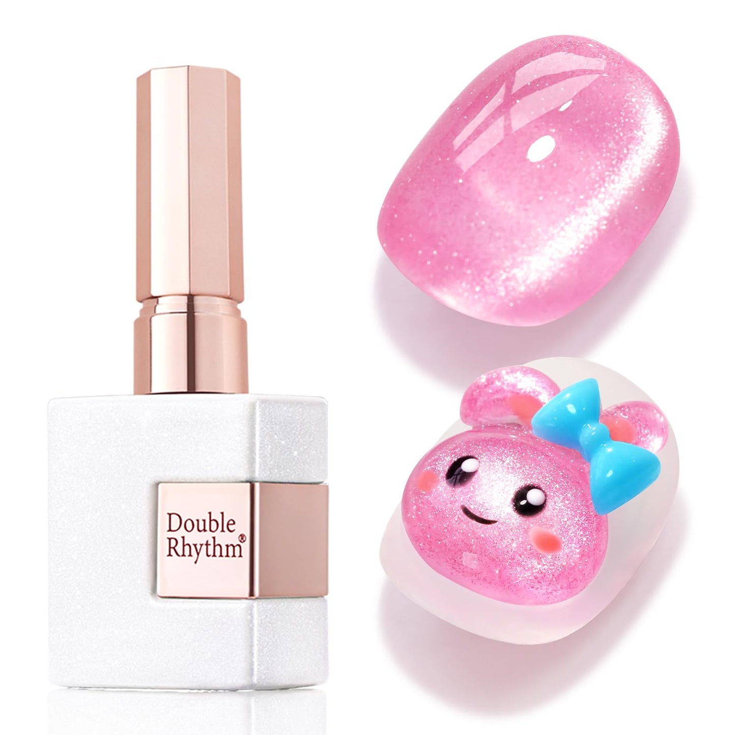 0.5 OZ Cat Eye Gel Polish with Magnet 15ML Holographic Glitter Shimmer Transluce