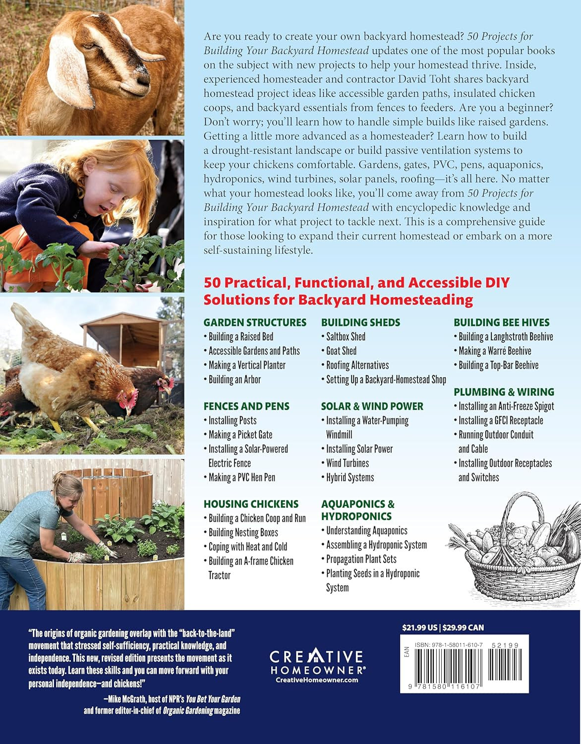 50 Projects for Building Your Backyard Homestead, Updated Edition: a Hands-On, S