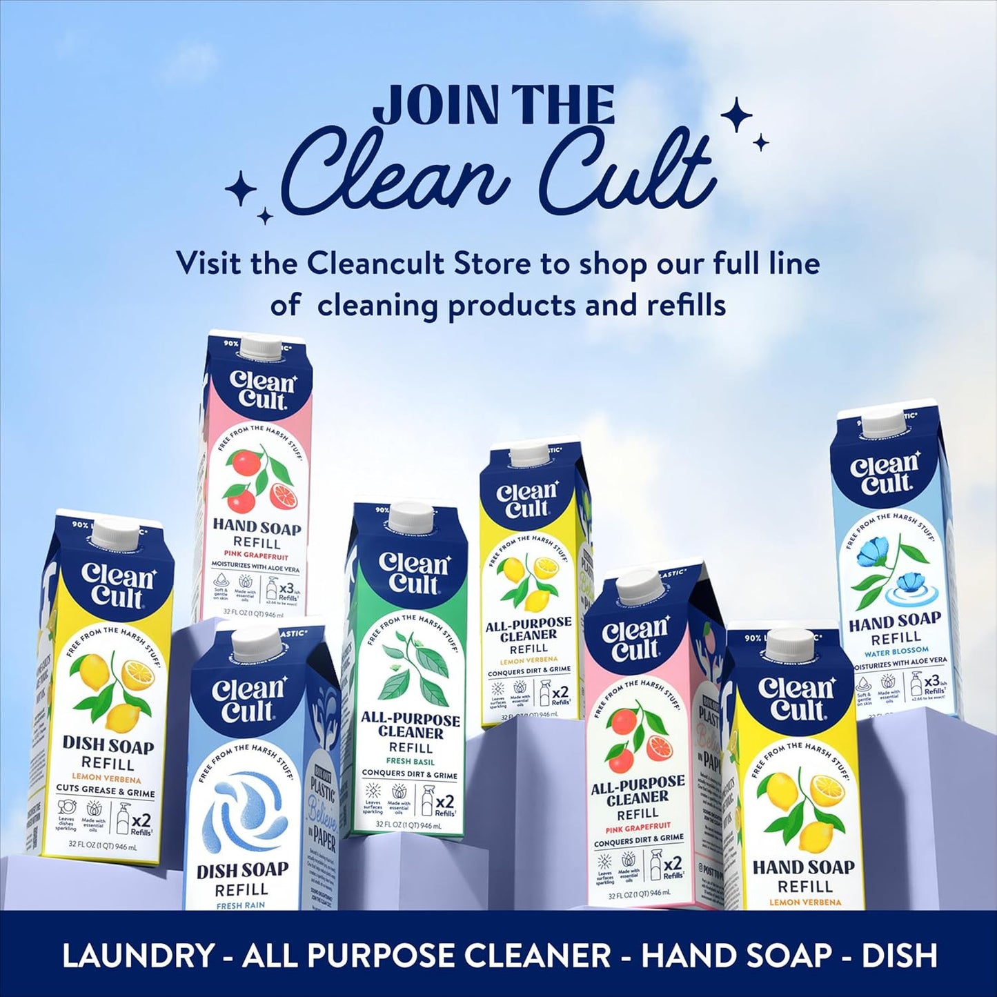 - Liquid Hand Soap Refills - Sea Minerals - Gentle on Sensitive Skin - Made with