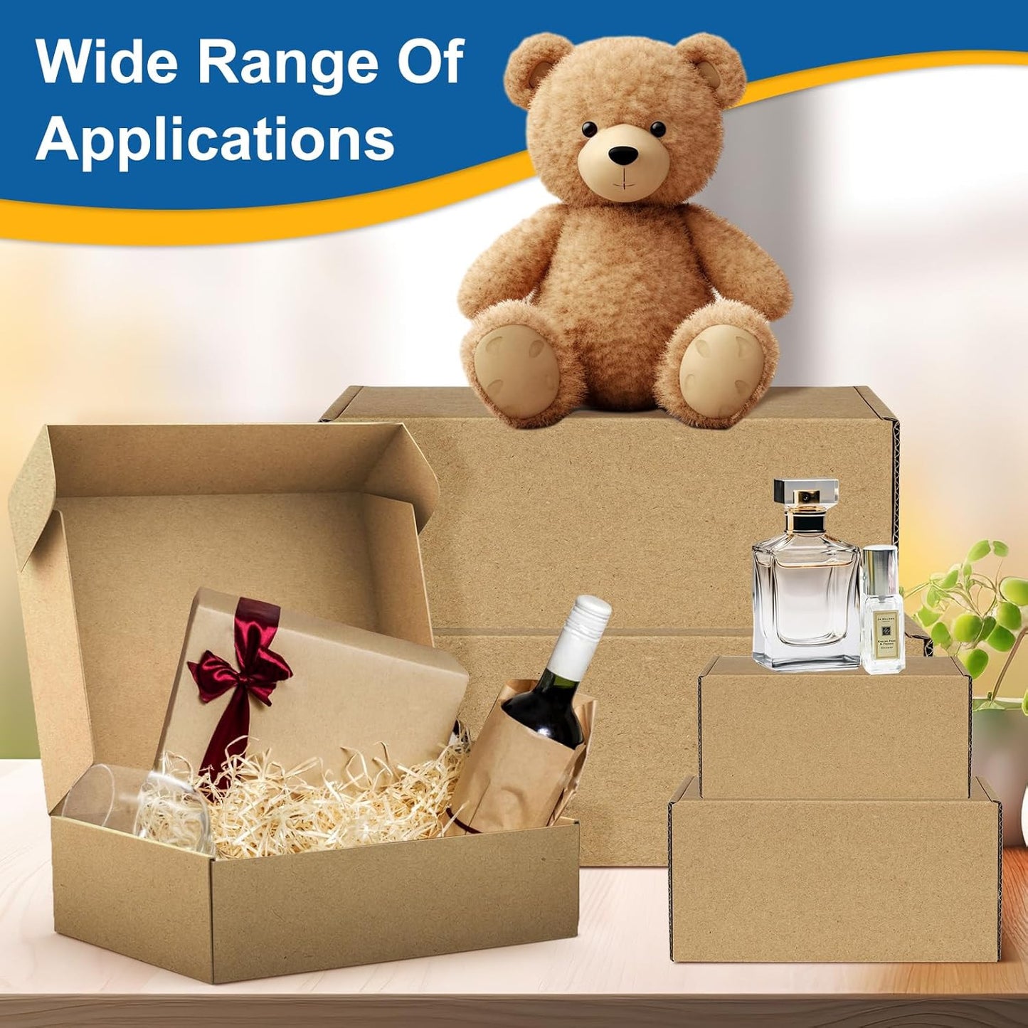 7X5X2 Small Mailing Boxes - 25 Pack Brown Shipping Boxes for Small Business, Cor