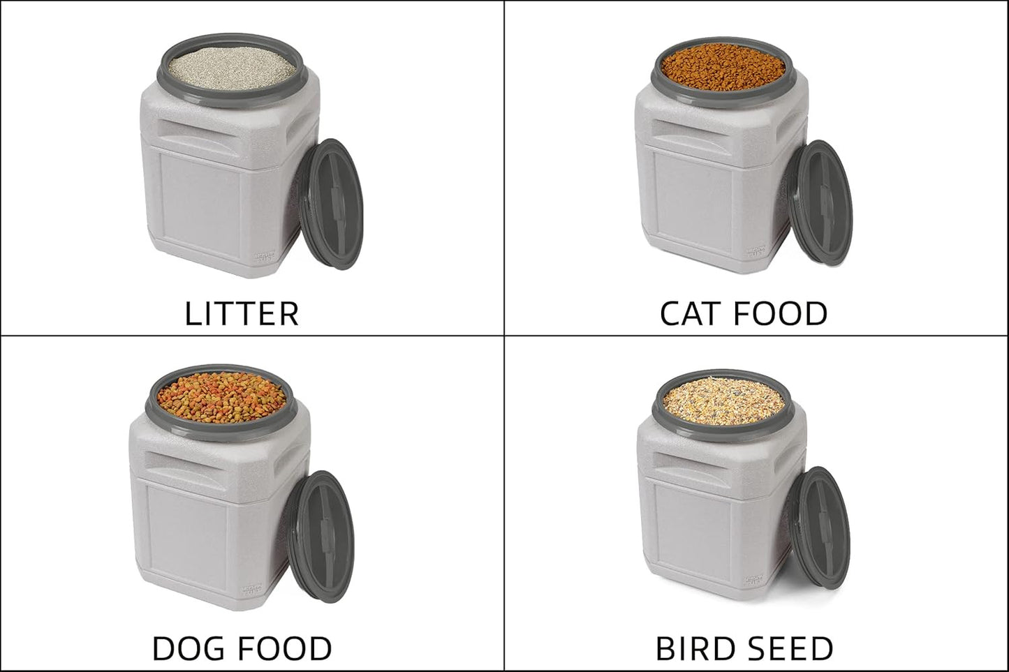 Airtight Dog Food Storage Container – 10 Gal, up to 40 Lb Capacity – Cat and Dog