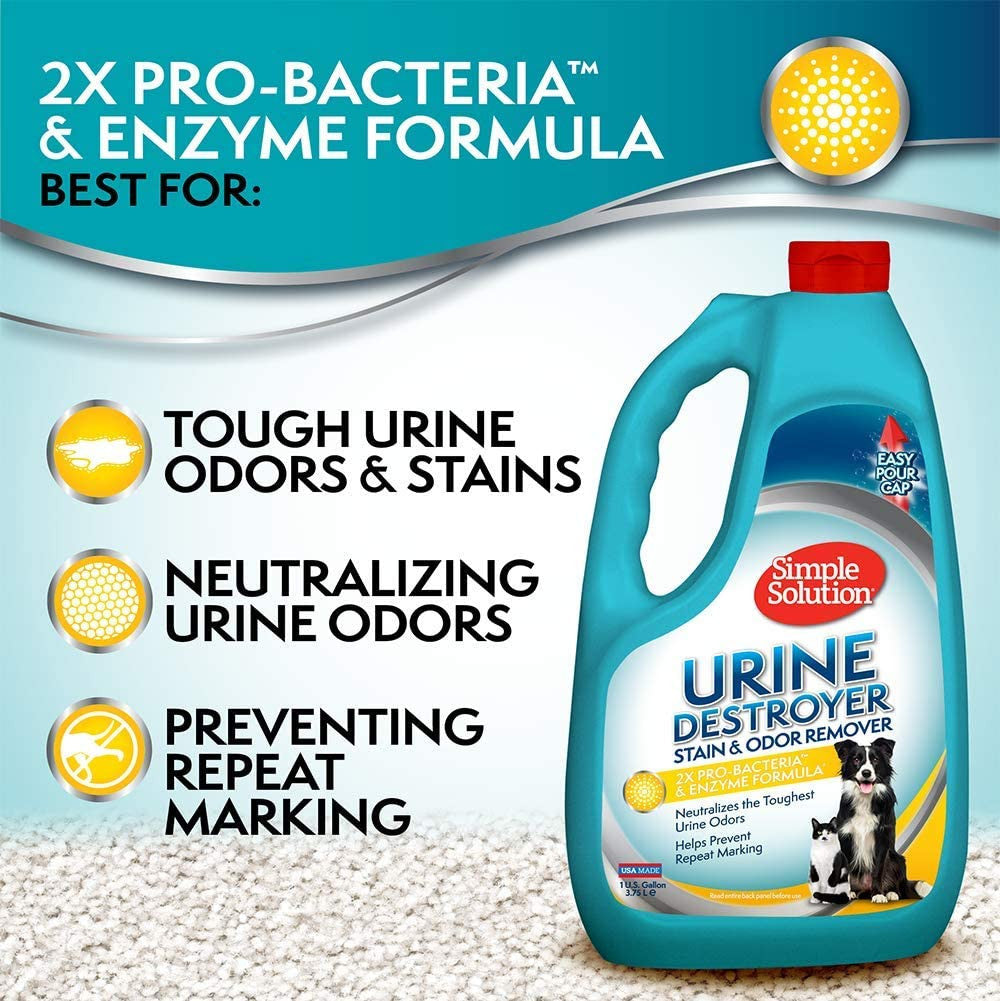 Urine Destroyer for Pets, Strong Odor, Enzyme Pet Odor Eliminator for Home, Floo