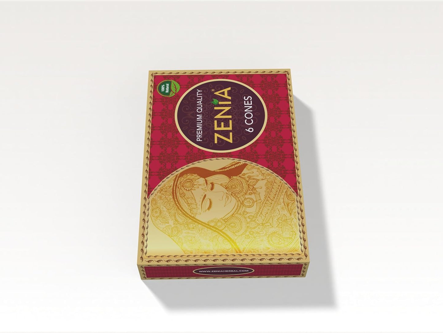 6 Pack 100% Natural Ready to Use Henna Paste Hair Color Hair Dye Cones Reddish B