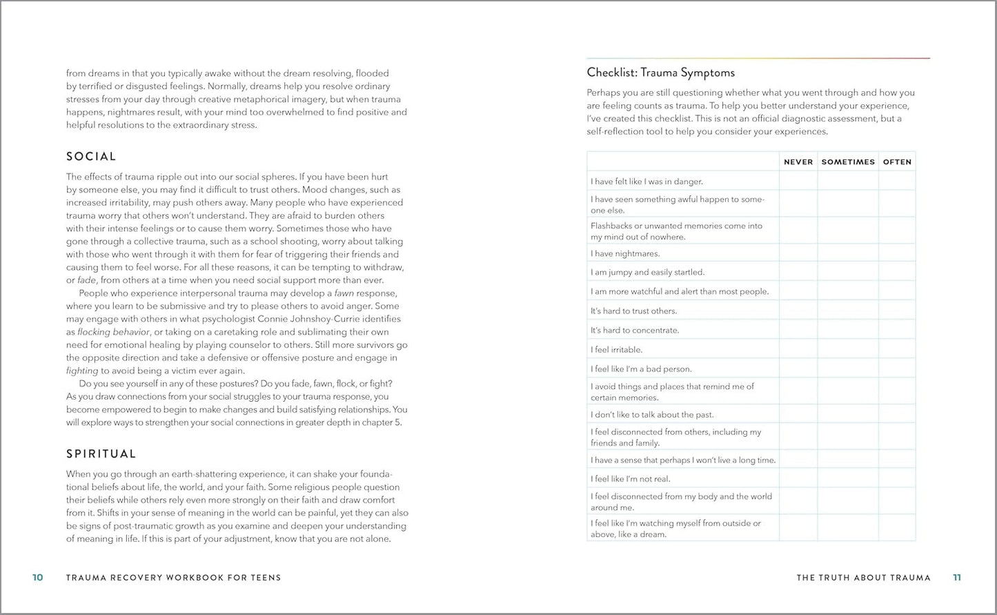 Trauma Recovery Workbook for Teens: Exercises to Process Emotions, Manage Sympto