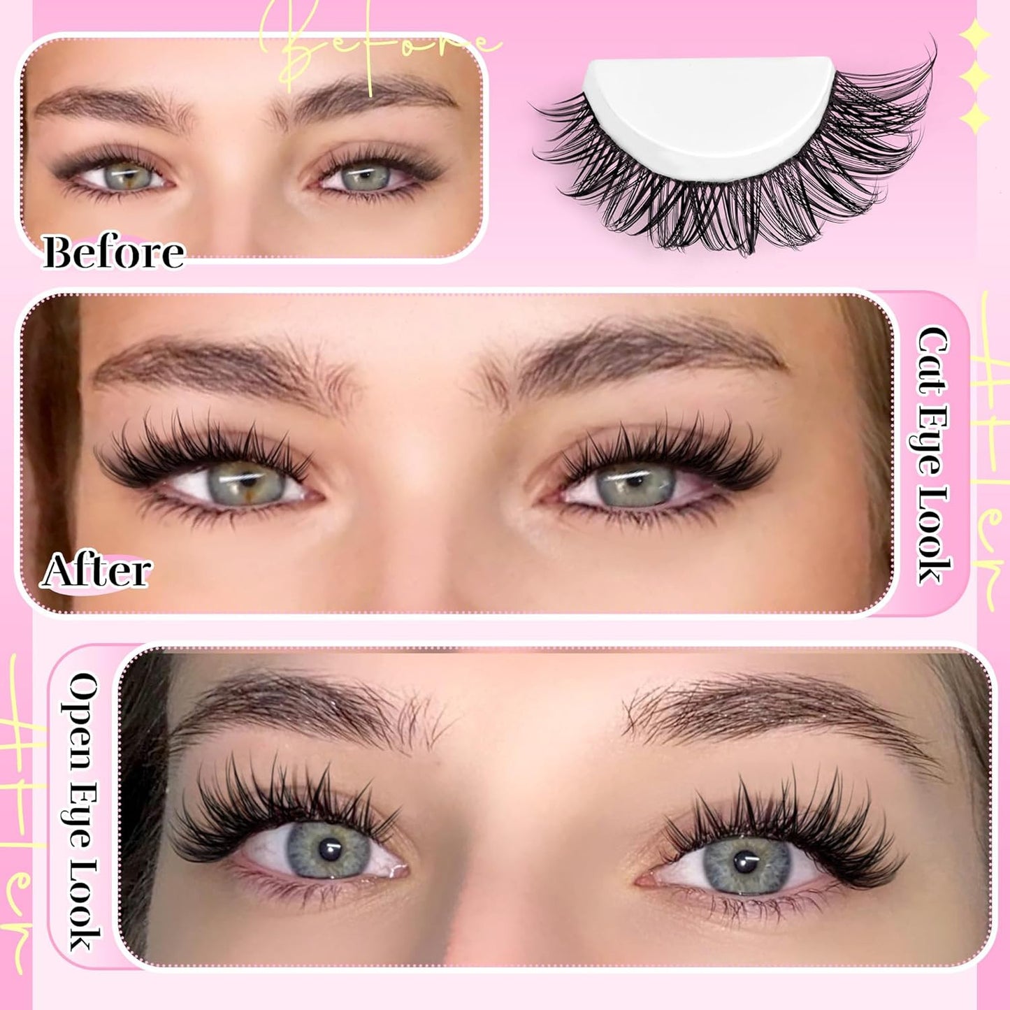 Wispy Lash Clusters Kit Natural Lash Extension Kit 192 Pcs Cluster Eyelash Exten