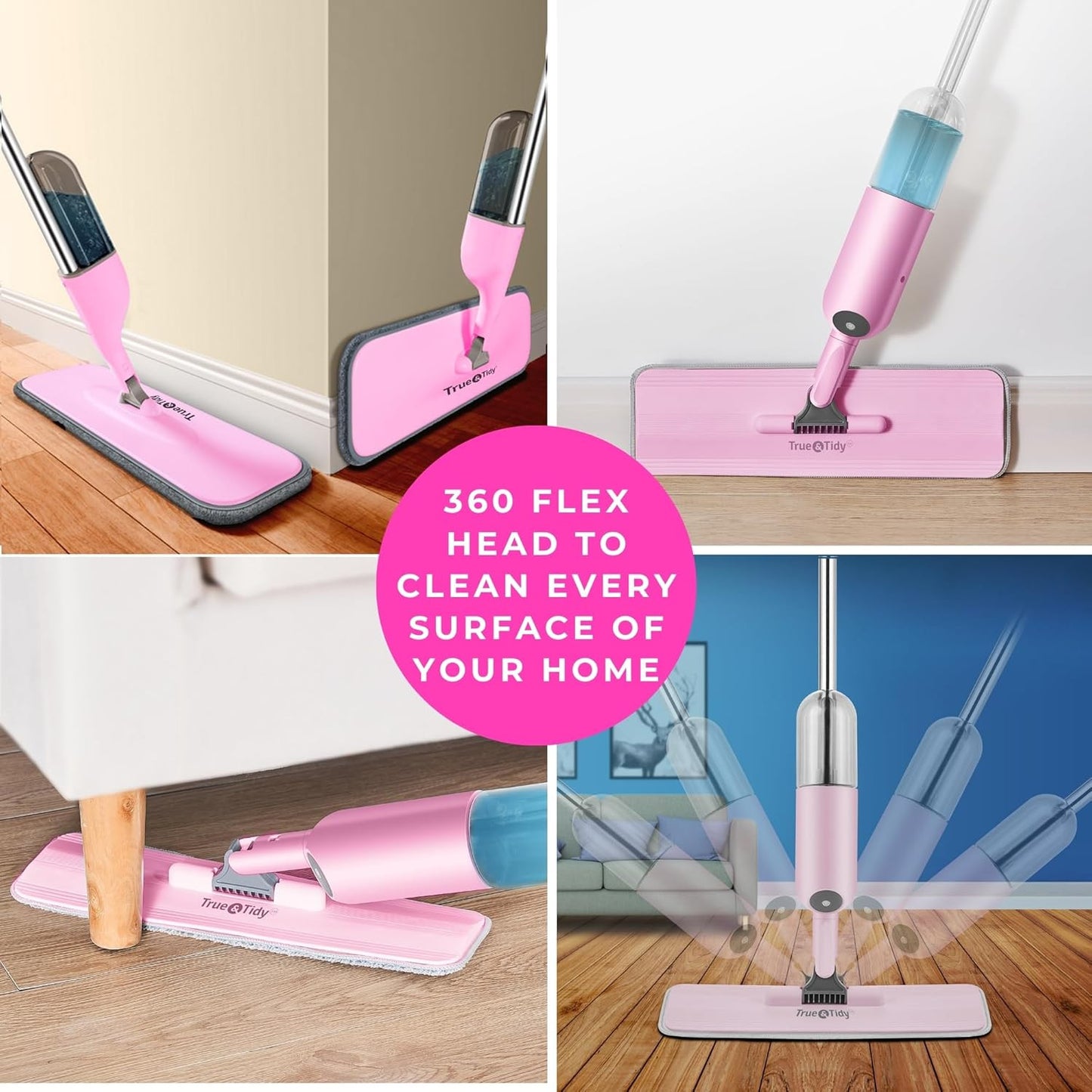 ® SPRAY-250 Multi-Surface Spray Mop with Refillable Water Bottle for Floor Clean