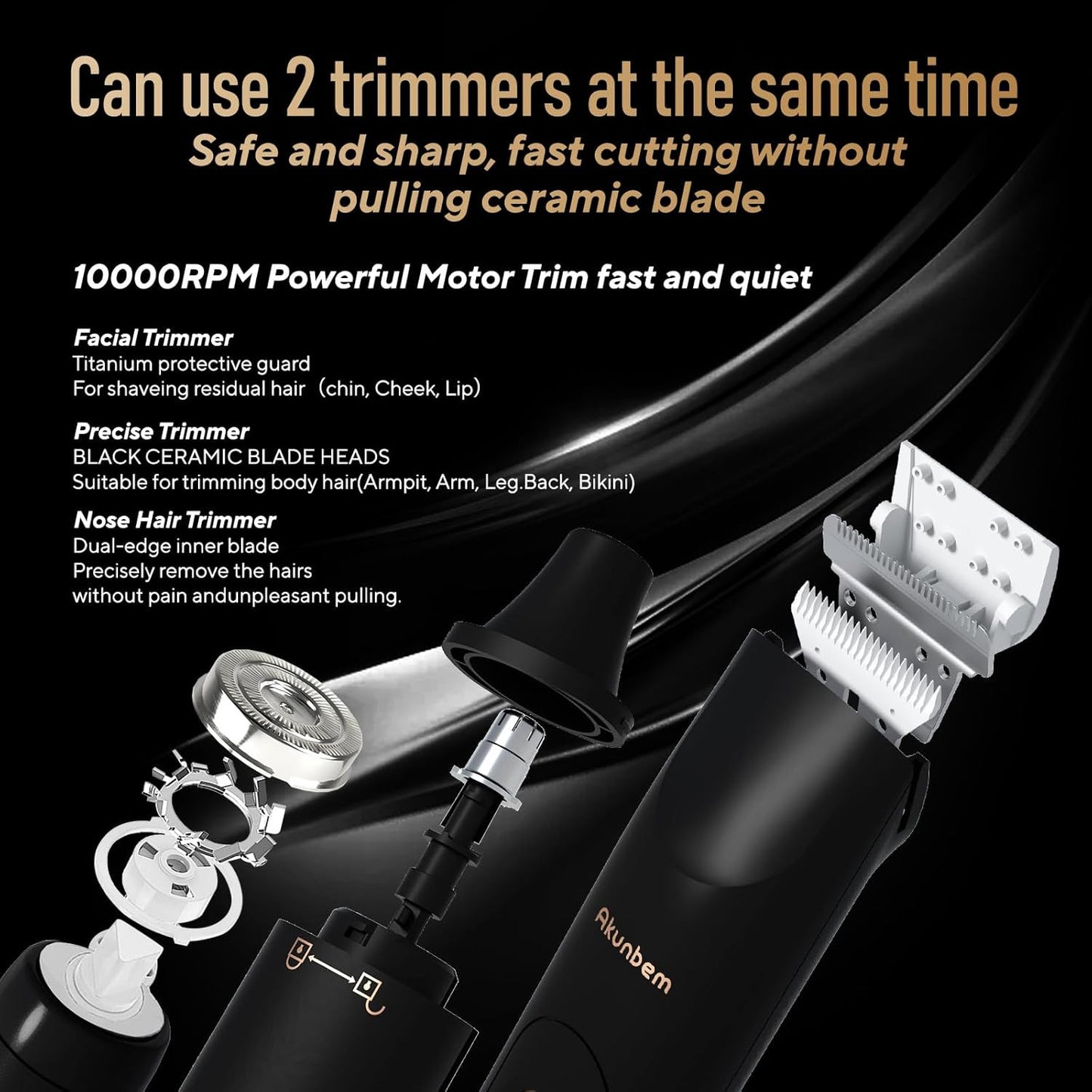 All in 1 Groin & Body Hair Trimmer for Men Bikini Trimmer Women Electric Ball Pu