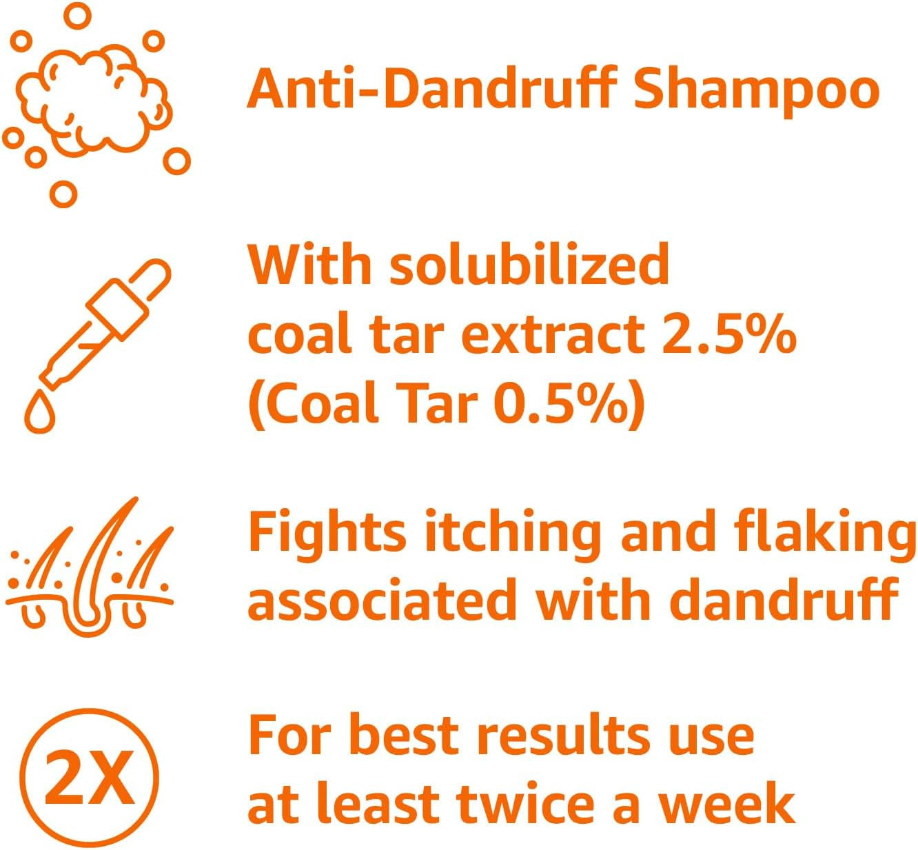 Therapeutic plus Coal Tar Anti-Dandruff Shampoo 0.5% Coal Tar, 16 Fl Oz, Pack of