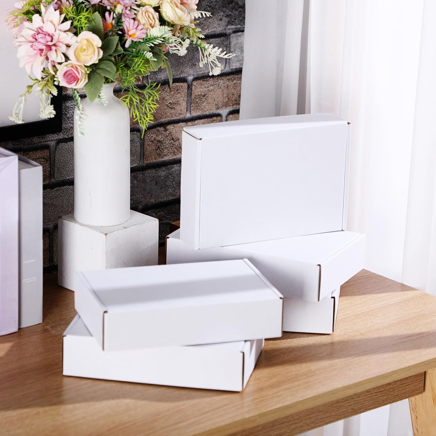 200 Pcs Shipping Boxes Corrugated Cardboard Mailer Boxes Packaging Present Gift
