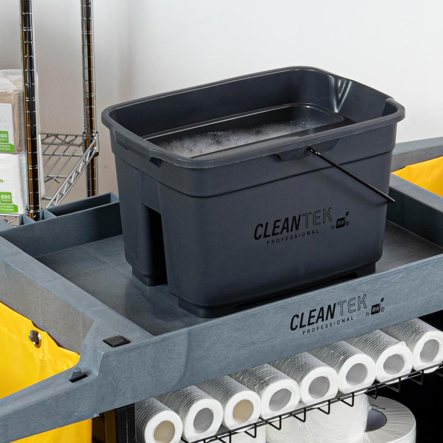 -Clean Tek Professional 19 Quart Cleaning Bucket, 1 Bucket with Comfortable Hand