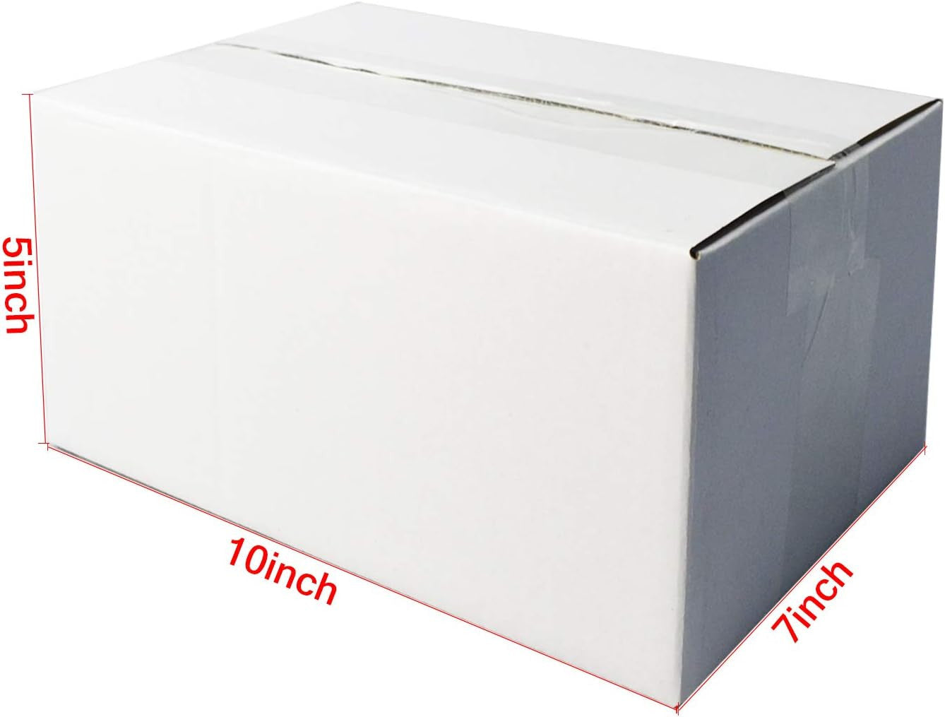 10X7X5 Shipping Boxes, White Corrugated Mailing Cardboard Box for Packing Small