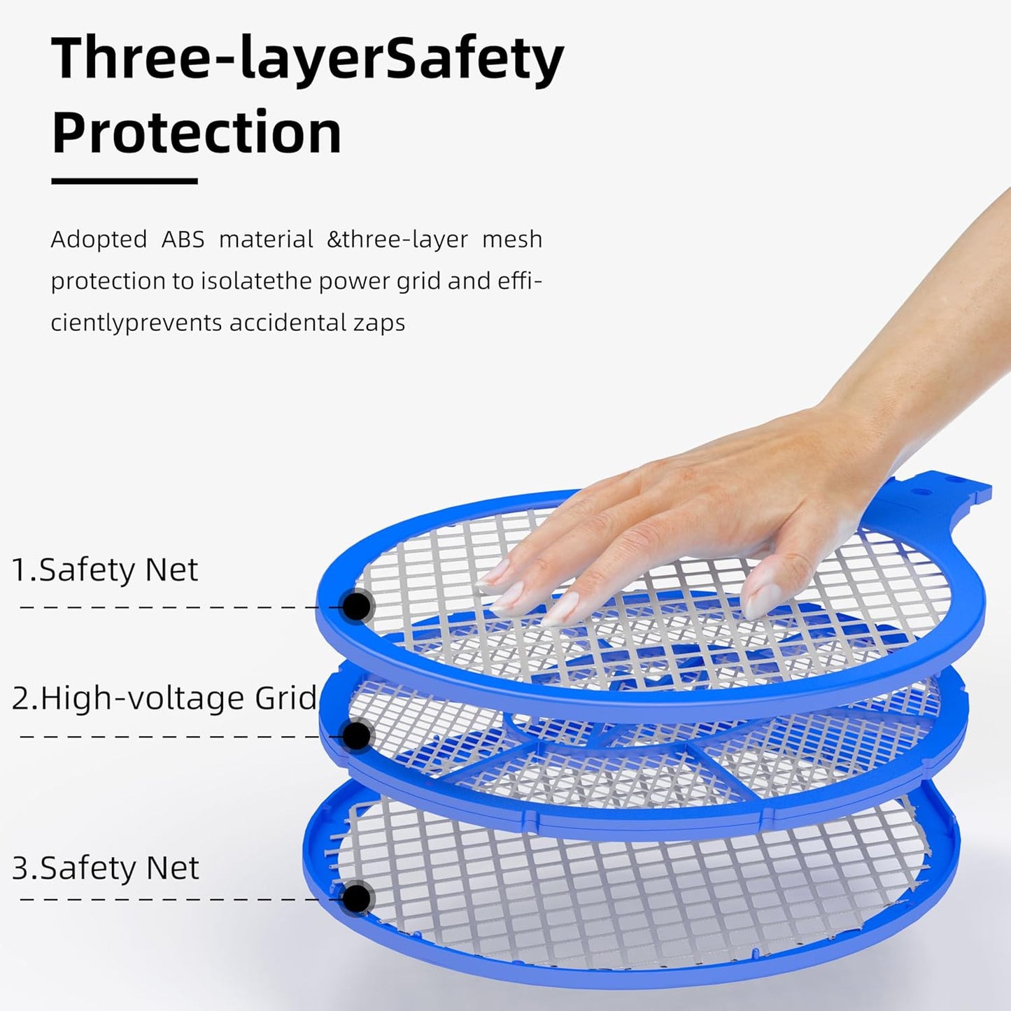 Zhouhe Pack of 2 Electric Fly Swatter Bug Zapper Battery Operated Flies Killer I