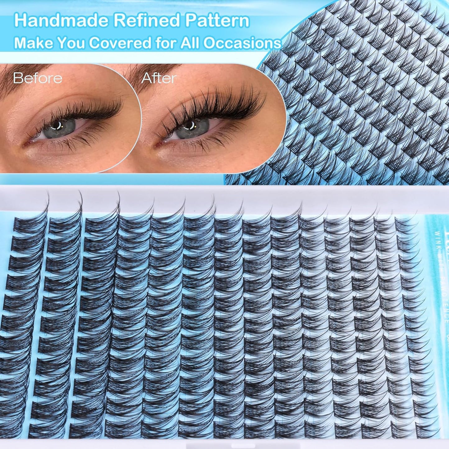 Wispy Lash Clusters Natural Cluster Eyelash Extensions 154Pcs Individual Lashes